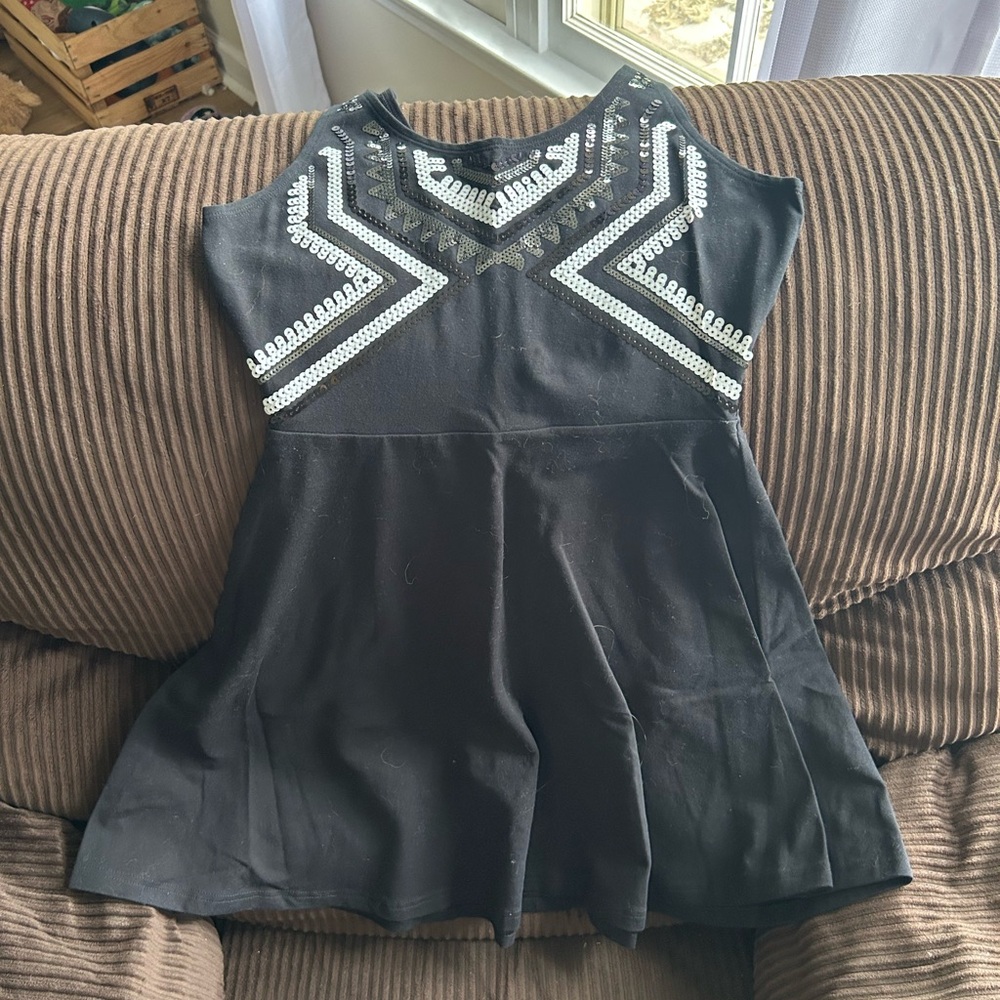 Express Black Sequin Tank Top Dress